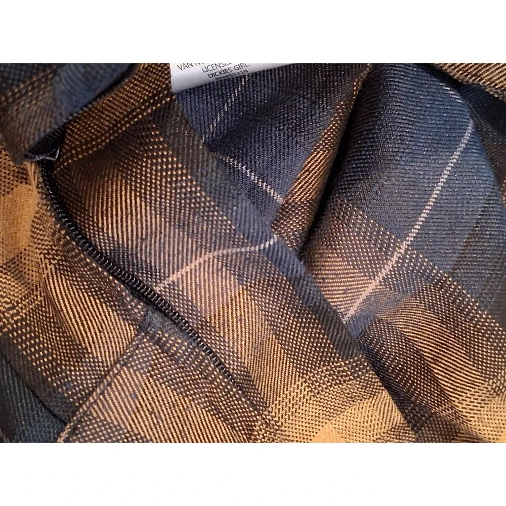 Dickies Size 9 Brown Plaid Pleated Mini Skirt Academic Grunge‎ Schoolgirl Style